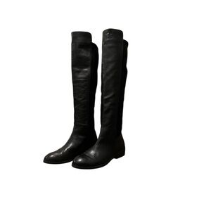 Black Leather 50/50 Riding Boot Over Knee Sole Society Calypso Tall Equestrian 6